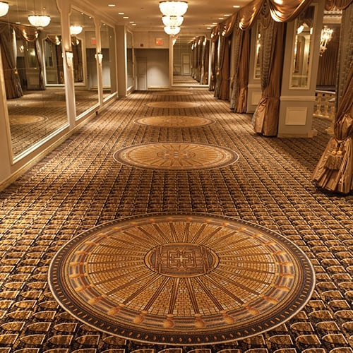 Commercial 100% Nylon Printed Customized Pattern Wall to Wall Bedroom Corridor Carpet