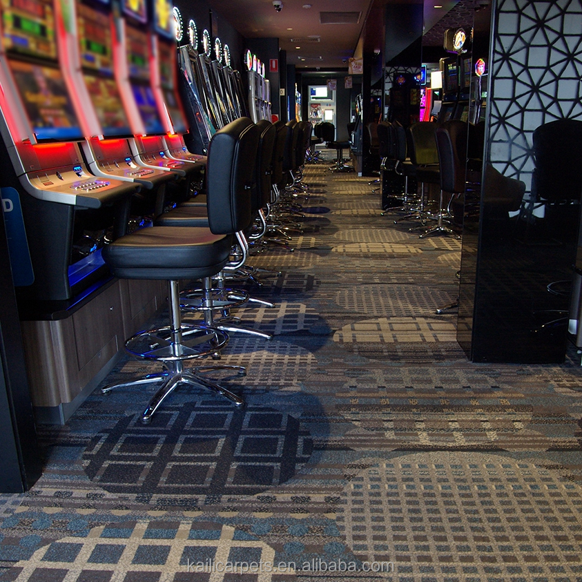 High Durability Fireproof Bespoke Gaming Porker Room China Made Axminster Casino Carpet