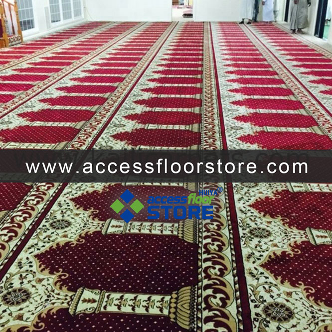 Colorful 80% Wool 20% Nylon Masjid Custom Carpet Wool Axminster Carpet