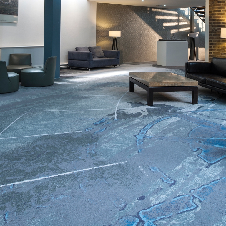 Blue Carpet Custom Luxury Floor Carpet Hotel Floor Carpet