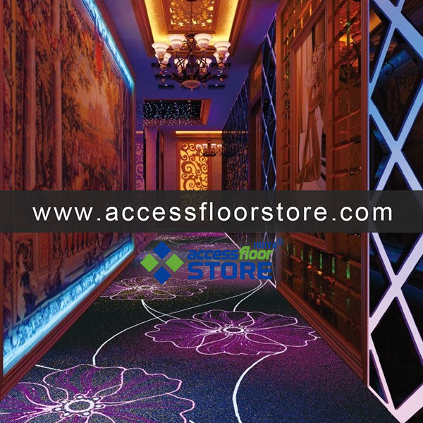Nylon Printed Purple Hotel Carpet Modern Wall To Wall  Carpet