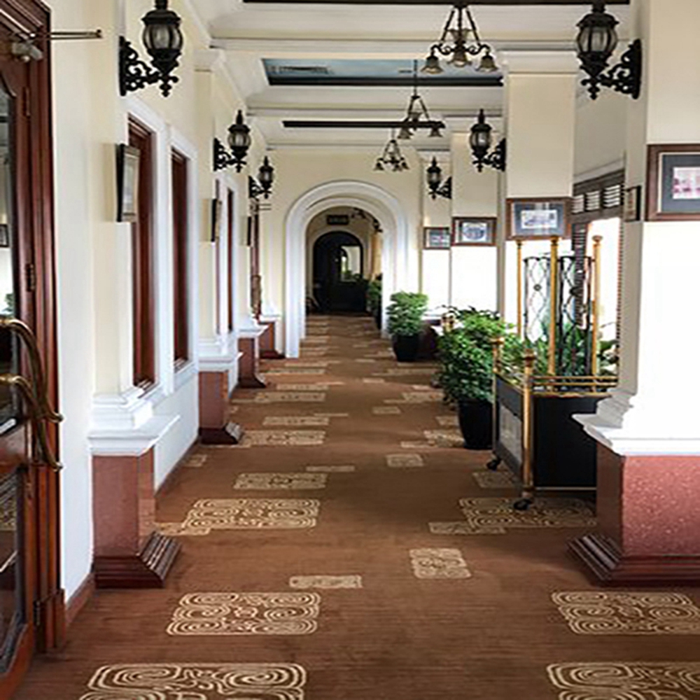 Nylon Printed Carpet Tiles Printed Restaurant Carpet Luxury Corridor Carpet