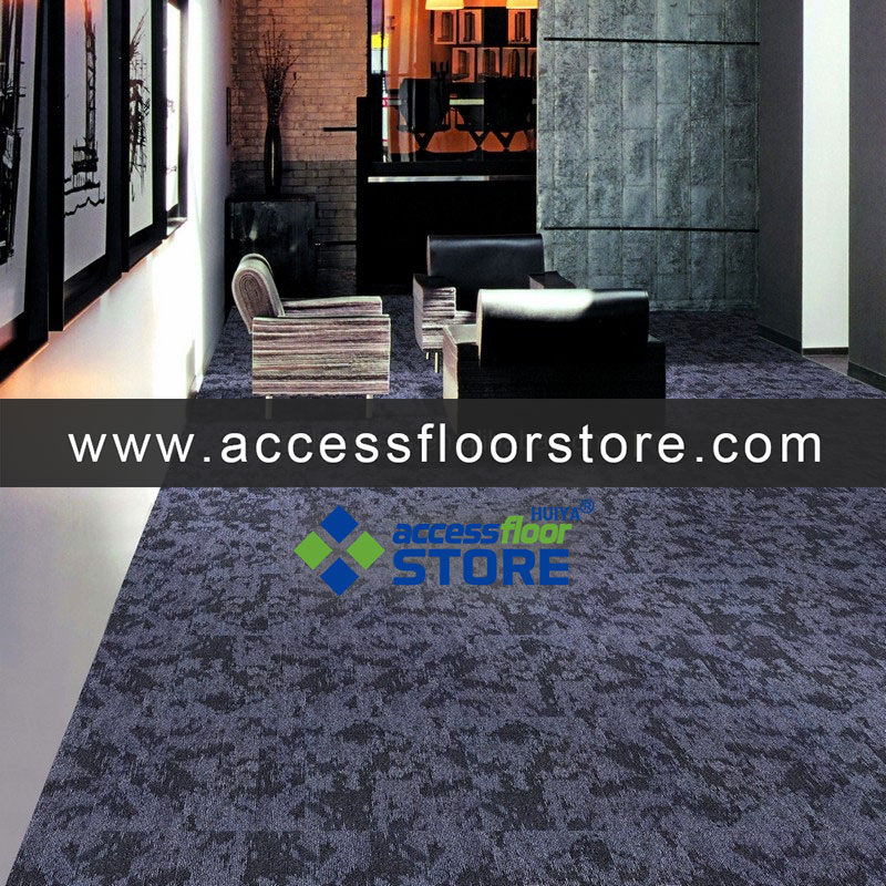 Stocks Fireproof Black and Grey Nylon Plain Carpet Tiles 25x100cm for Office Use New Design Guangzhou Carpet Tiles