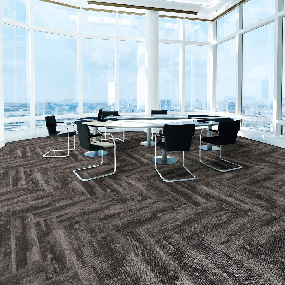 China Balance Exhibition Carpet Commercial Office Carpet Tiles With PVC Backing Carpet