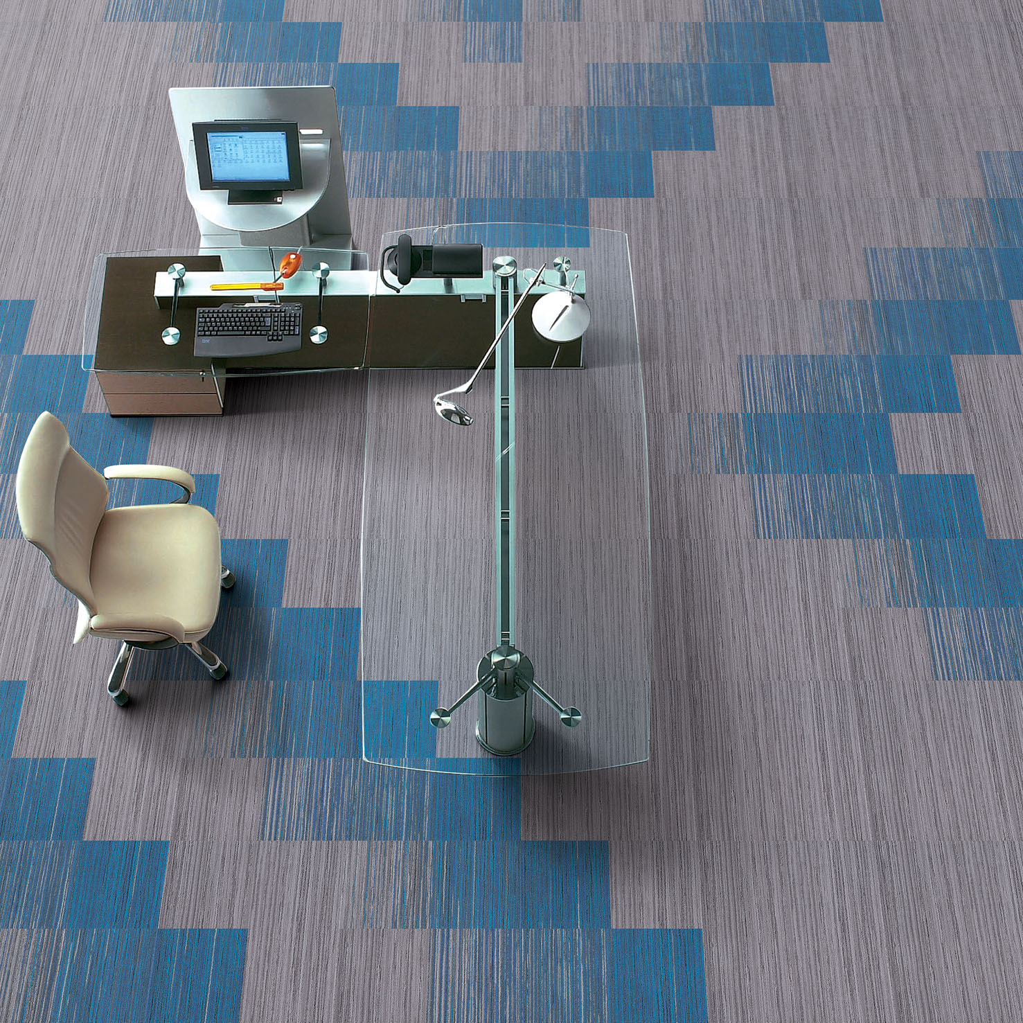 High Quality Voxfloor Carpet Tiles Interface CTTN Tile Carpet Wholesale Auditorium Public Office Blue Carpet Tile