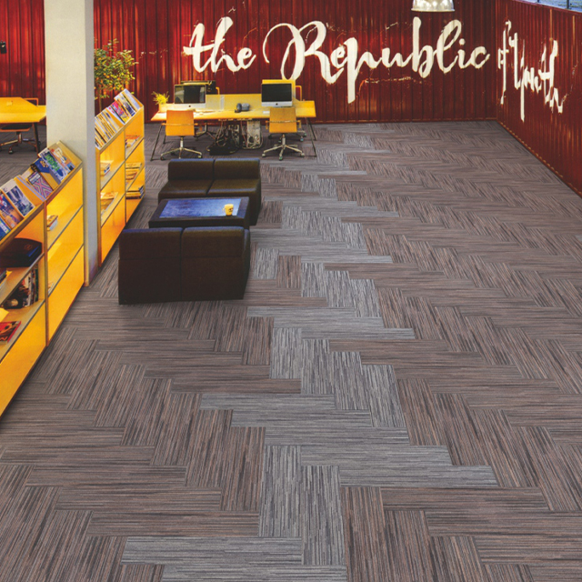 Royal Quality Standard of Peel and Stick  Woolen ECO-Friendly carpet tiles