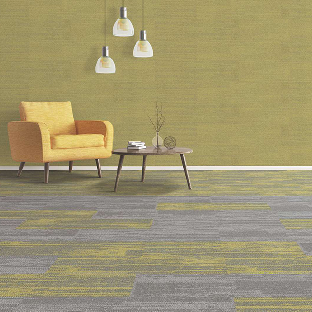 Polypropylene Polyester Nylon Fibers of Carpet Tiles have 50x50cm 60x60cm 100x100cm etc Sizes in Sales Promotion