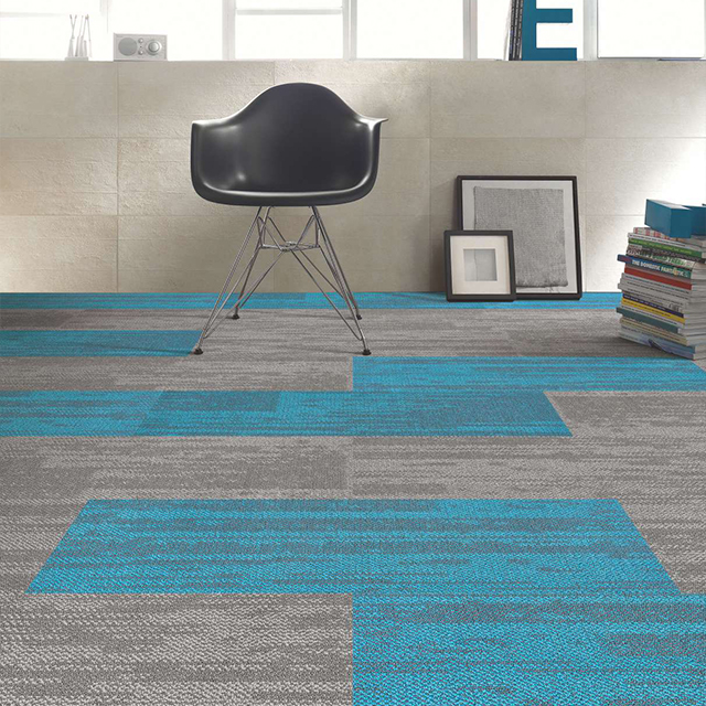Polypropylene Polyester Nylon Fibers of Carpet Tiles have 50x50cm 60x60cm 100x100cm etc Sizes in Sales Promotion