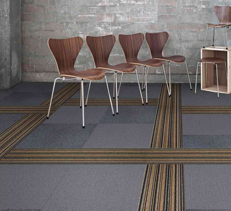 Soundproof Fire Retardant Floor Carpet Tiles 100x100 cm Self Joining Carpet Tiles