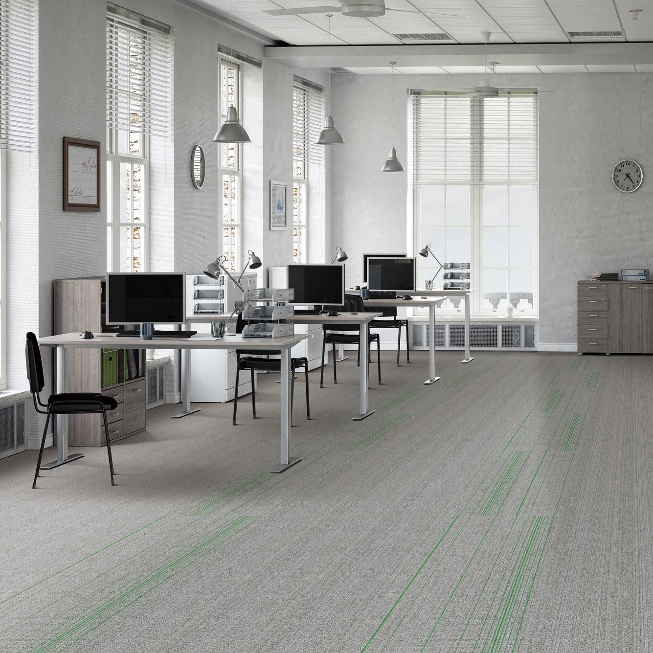 Customized Rubber Backing Commercial Carpet Tiles Lock Together 500 x 500 Floor Office Modular Carpet Tiles
