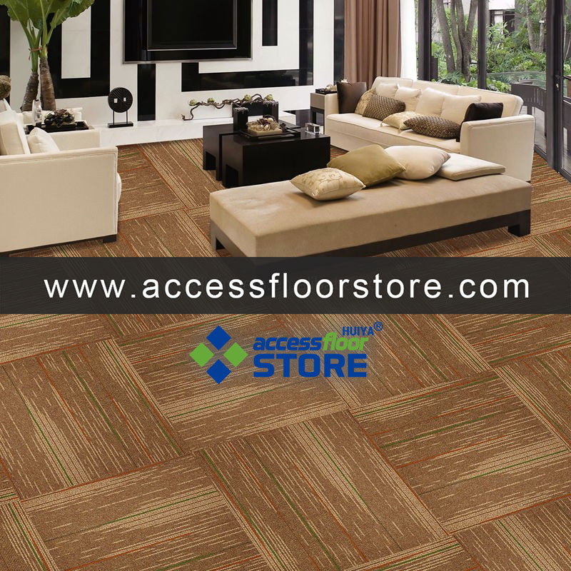 Commercial Colorful Carpet Tiles 50x50  Fire Resistant Office Carpet Tiles