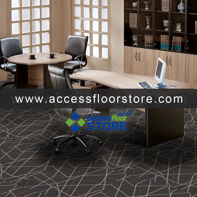 Commercial Black And White Carpet Tiles For Basement