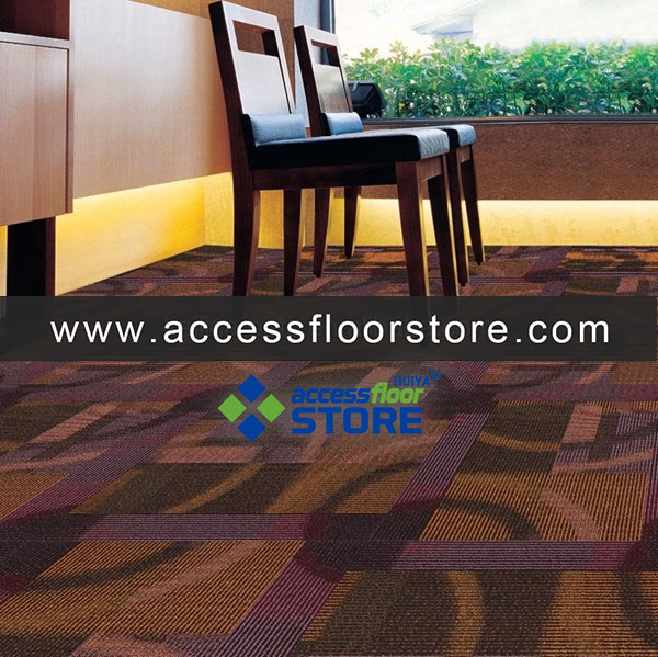 Nylon Fireproof Carpet Tiles Bitumen Backing Carpet Tiles