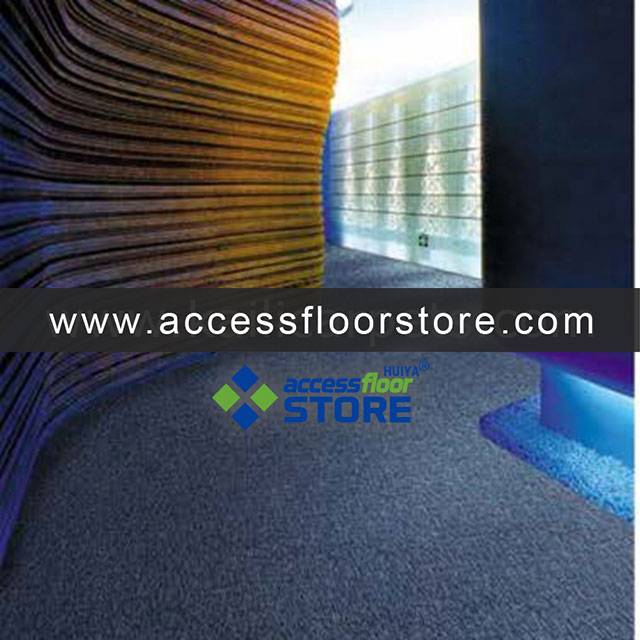 Printed Floor Carpet Tile 50x50 Blue Colour With Bitumen Backing