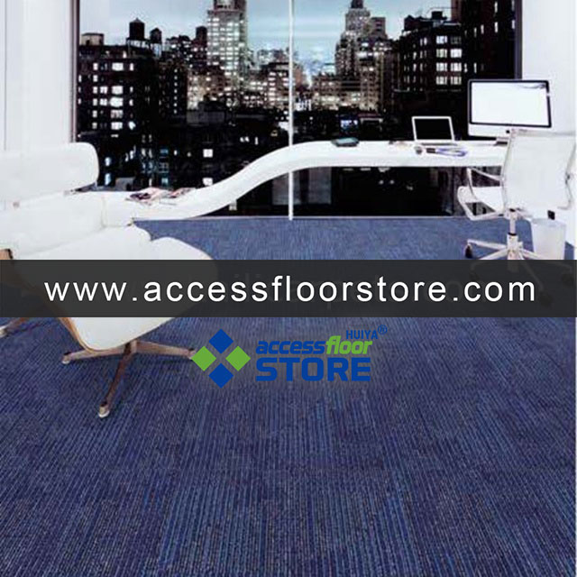 Printed Floor Carpet Tile 50x50 Blue Colour With Bitumen Backing