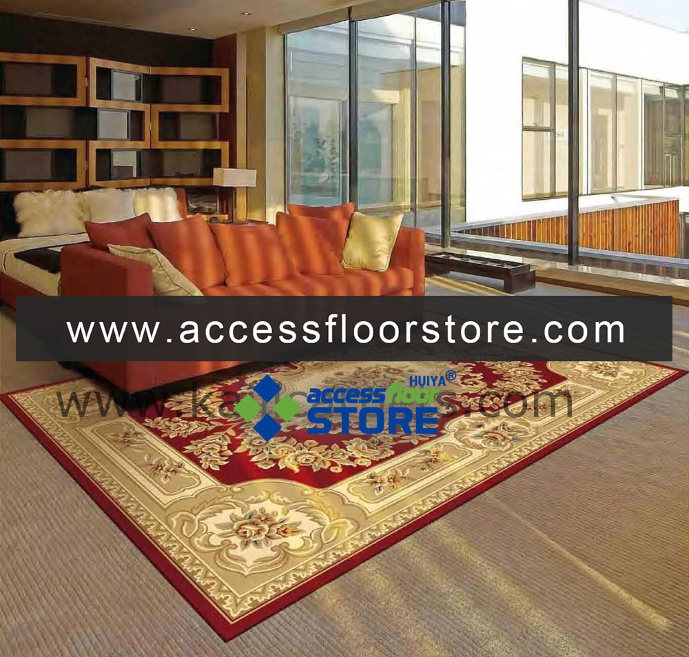 Decorative Lvory Floral 100%NZ Wool Hand Tufted Carpets Wholesale Living Room Modern Custom Blue Large Area Rug