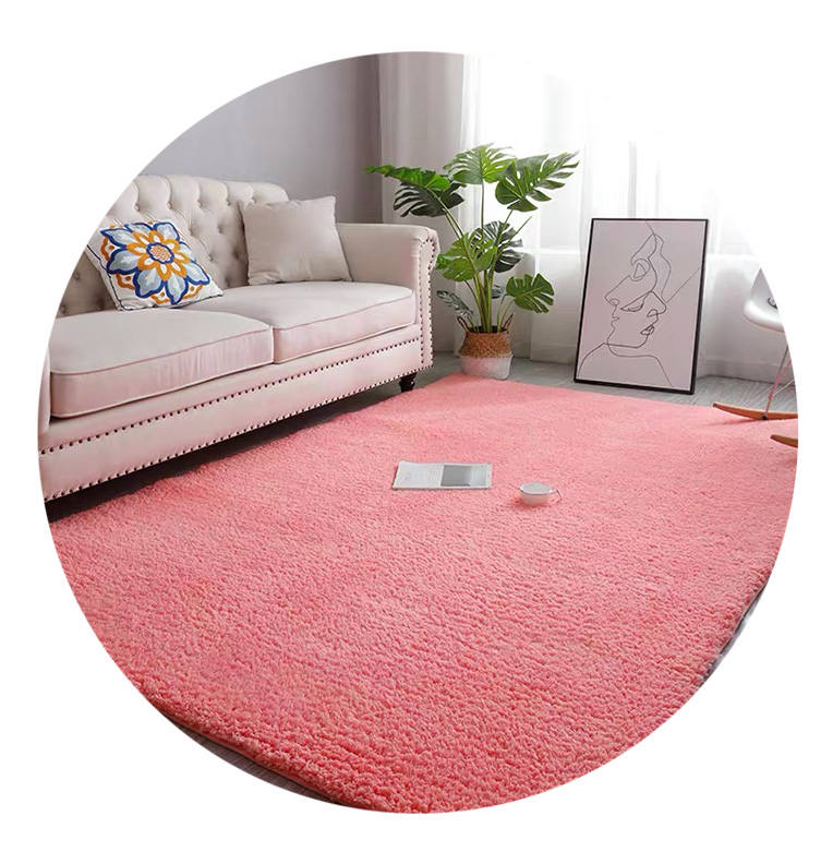 The young girl style white and pink washable rugs for living room