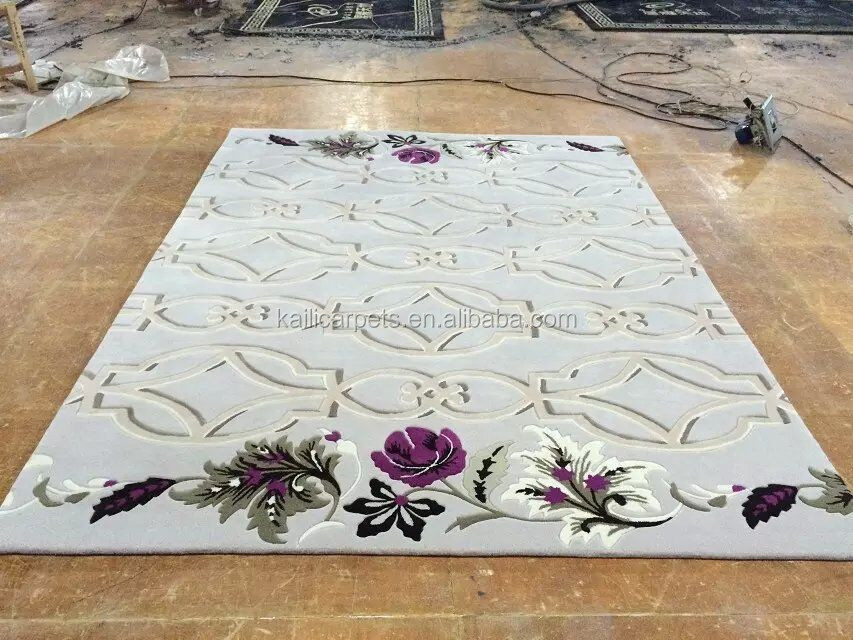 Custom Logo Carpet Rugs Good Quality Cheap Price Skin-friendly Wool% Non-irritative Soft Carpet White Rug