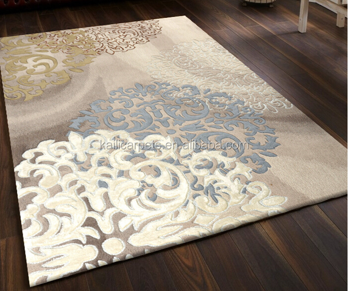 Chinese Flower Wool Area Rug White Rug Flower Shaped Rug Carpets Custom Logo Mats