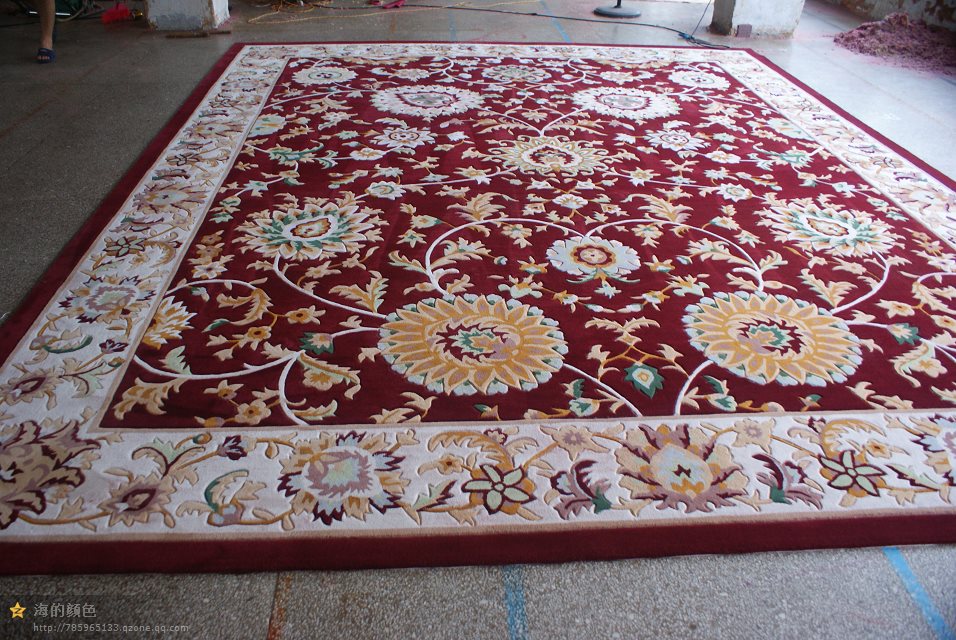 Floral Rug Washable Area Rug Custom Tufted  Prayer Carpet for Sale Modern Nepal Carpet Rug