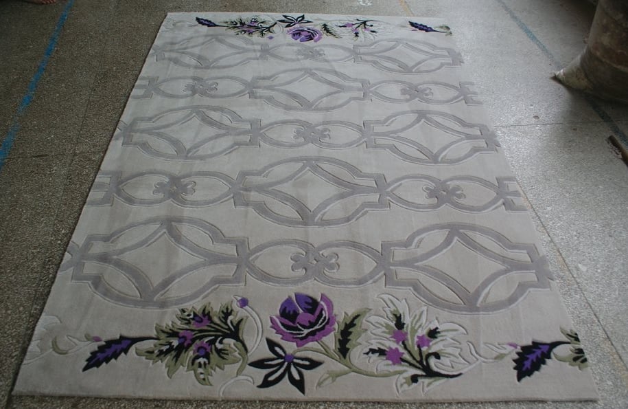 Floral Rug Washable Area Rug Custom Tufted  Prayer Carpet for Sale Modern Nepal Carpet Rug