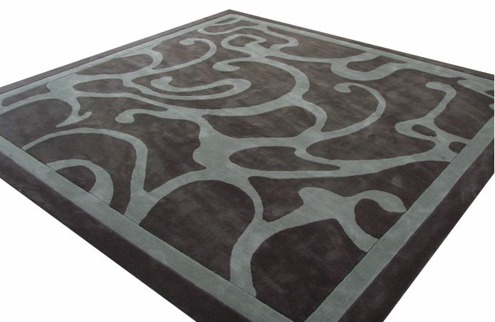 Quality Hand Tufted Wool Rugs Direct Grey Handmade Carpet Wool Bamboo Silk Rugs