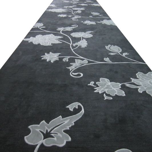 Quality Hand Tufted Wool Rugs Direct Grey Handmade Carpet Wool Bamboo Silk Rugs