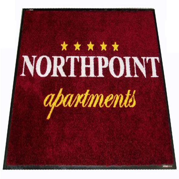 Customize Nylon printed rubber backing logo mat door mat