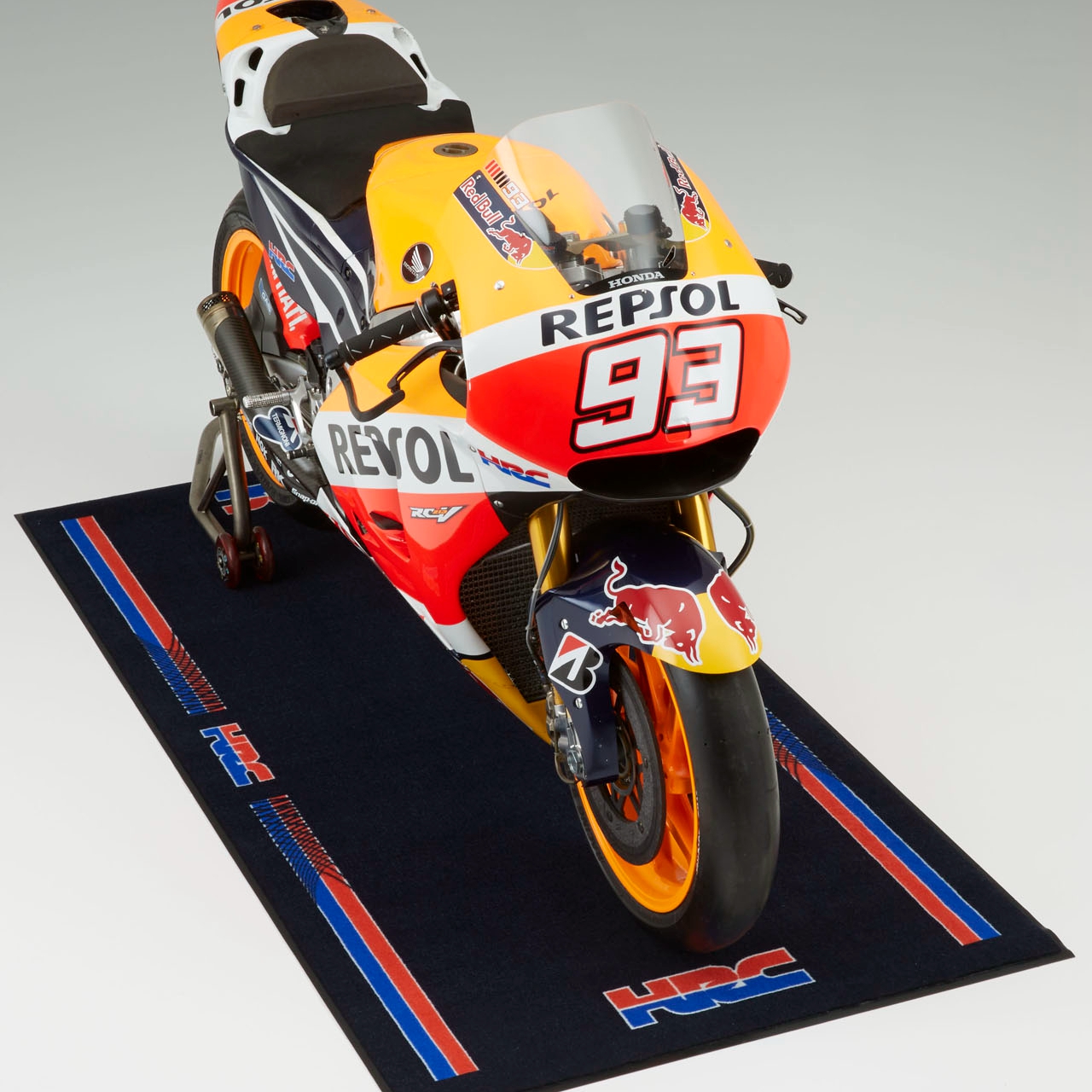 100%Nylon Printed Branded Logo Motorcycle Pit Rubber Carpet Customized Motocross Garage Floor Mat