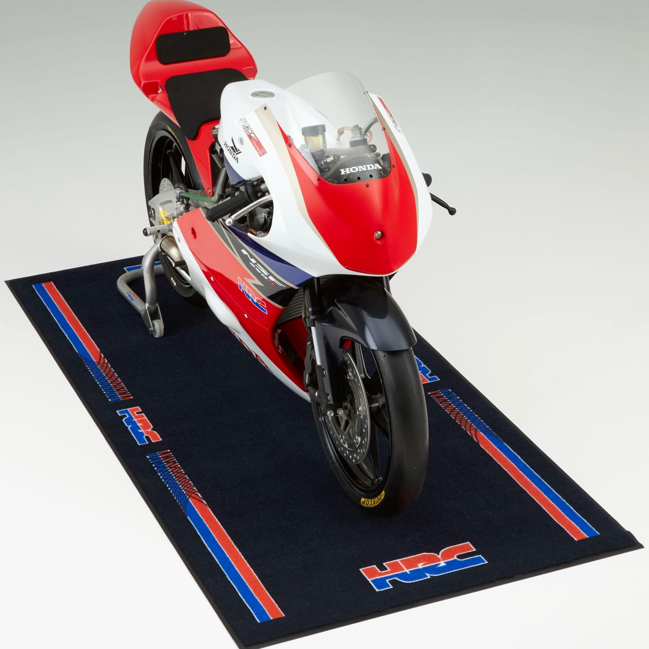 100%Nylon Printed Branded Logo Motorcycle Pit Rubber Carpet Customized Motocross Garage Floor Mat