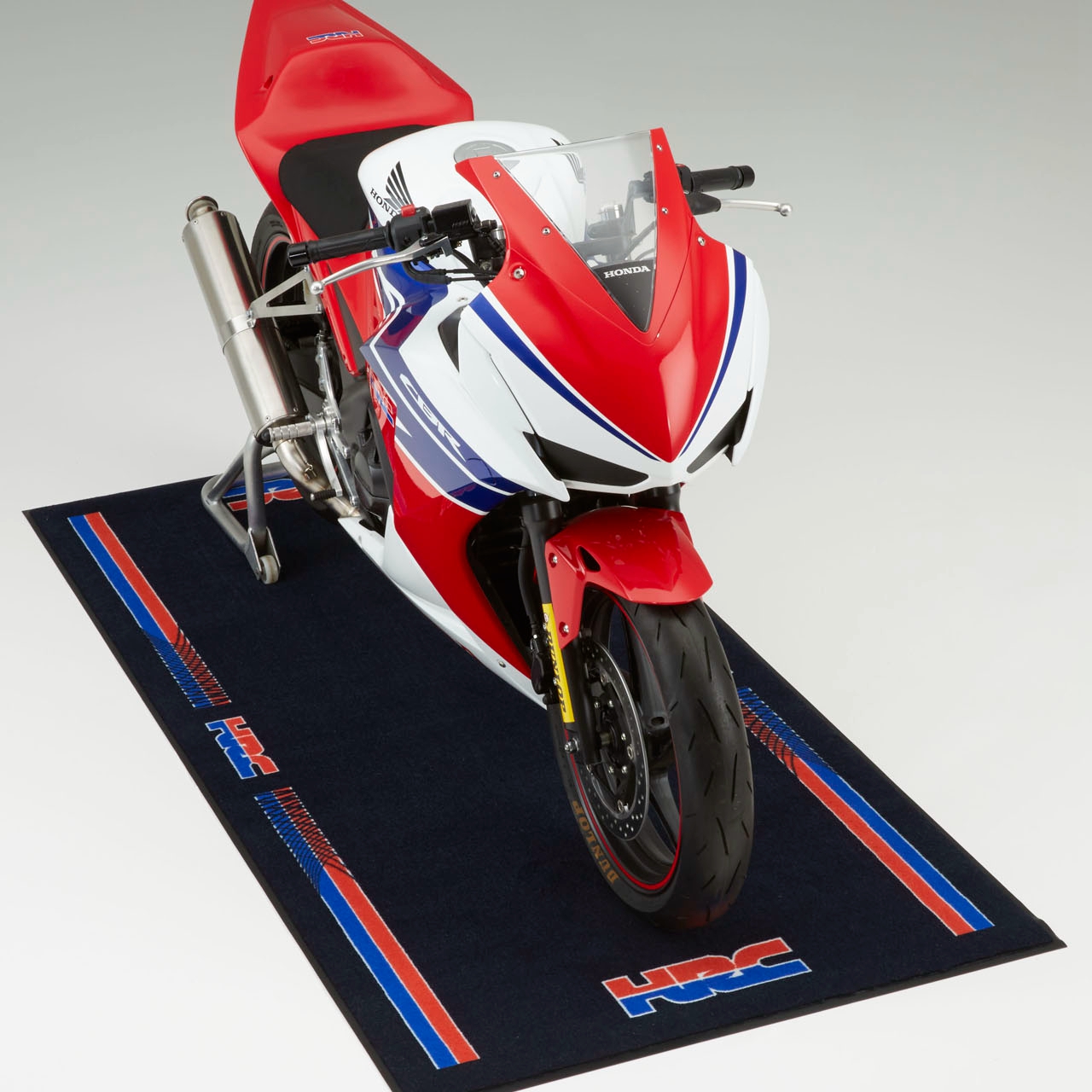 100%Nylon Printed Branded Logo Motorcycle Pit Rubber Carpet Customized Motocross Garage Floor Mat