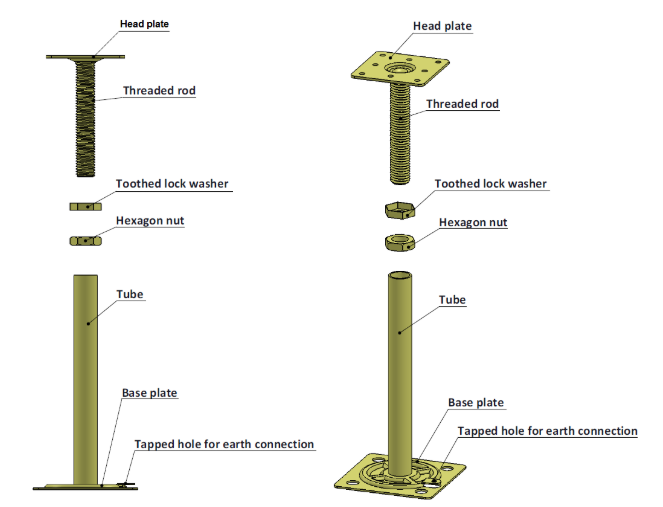 raised floor pedestal