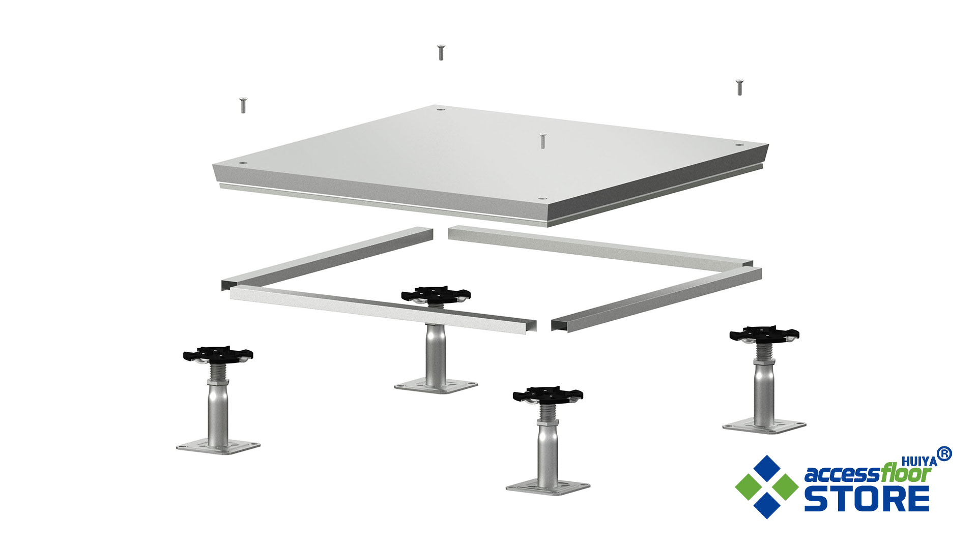 Encapsulated Calcium Sulphate Raised Floor Structure