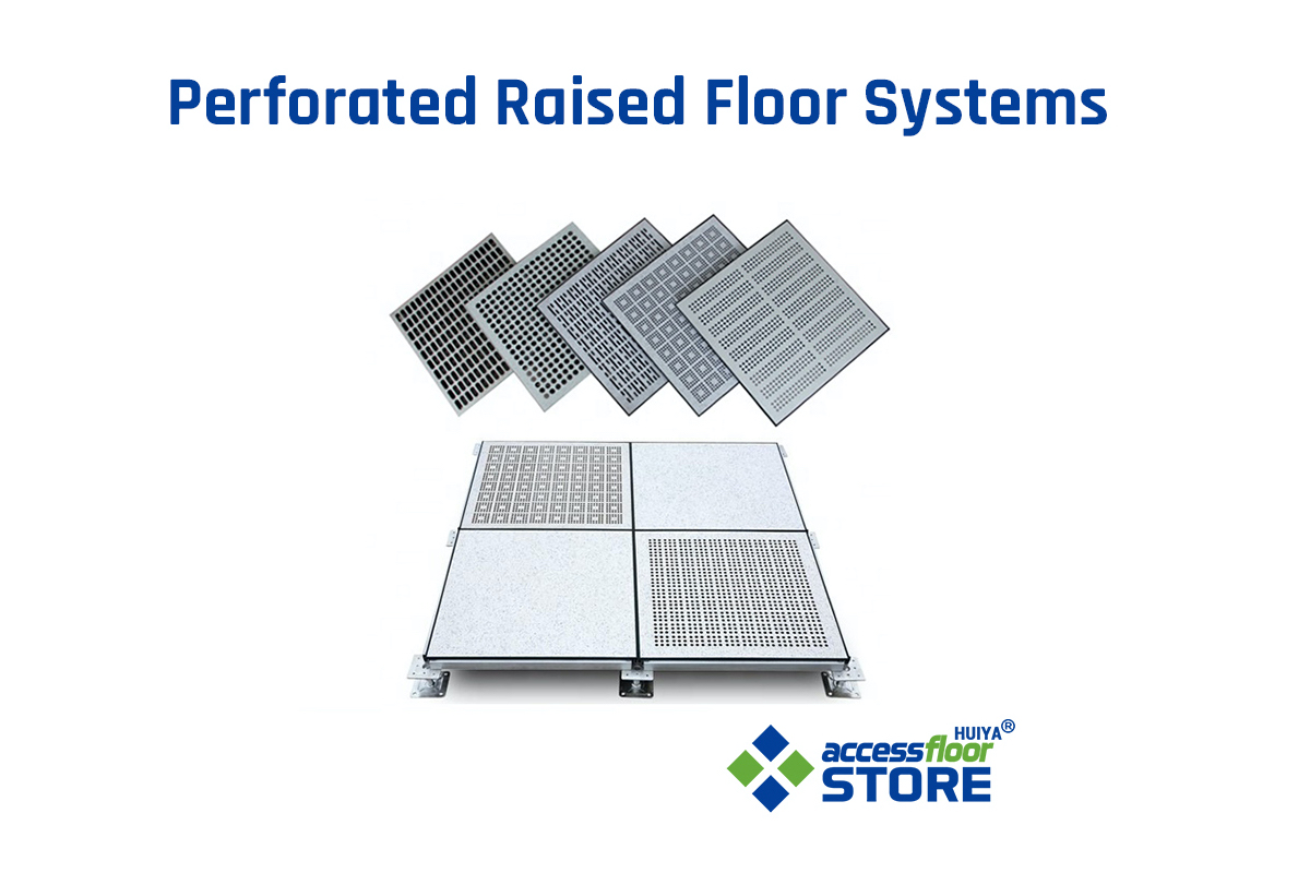 server room perforated raised floor