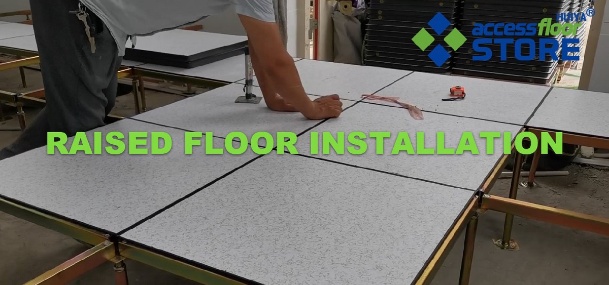 How To Install Raised Floor System Build Up Support Structure Lay Access Floor Panels Install Steps